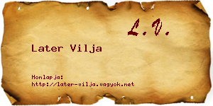 Later Vilja névjegykártya
